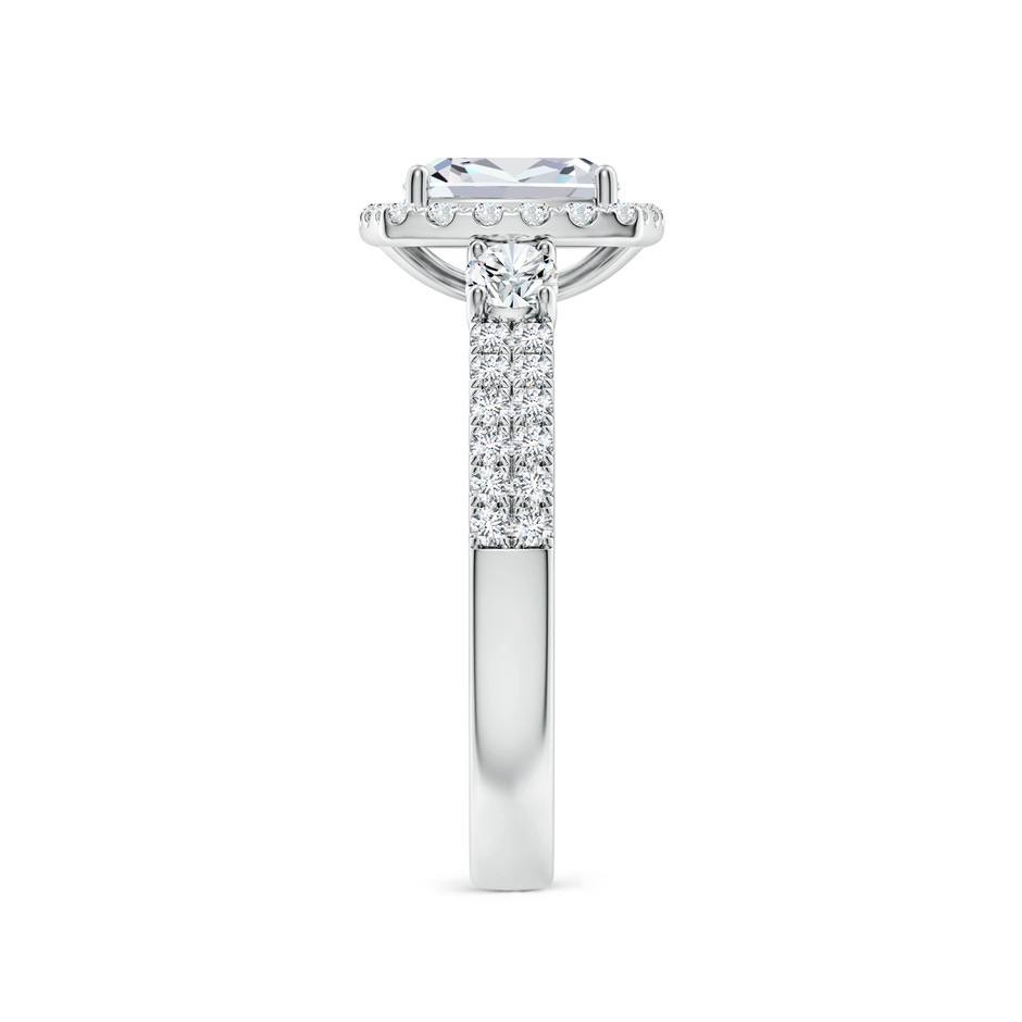 7mm FGVS Cushion Lab-Grown Diamond Halo Double Shank Engagement Ring in White Gold side 299