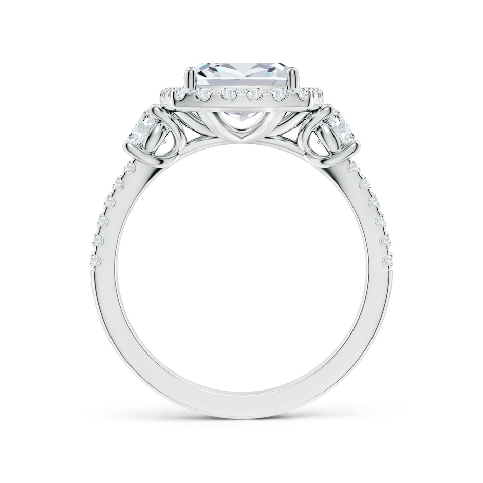 8mm FGVS Cushion Lab-Grown Diamond Halo Double Shank Engagement Ring in White Gold side 199