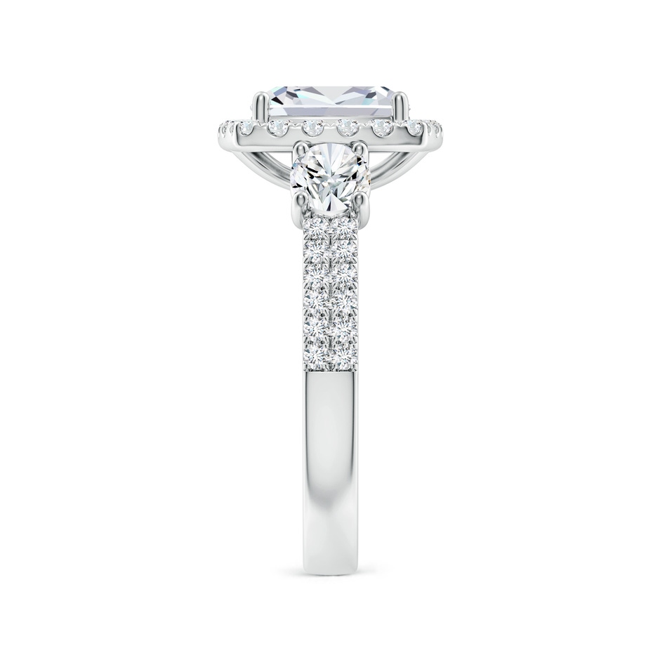 8mm FGVS Cushion Lab-Grown Diamond Halo Double Shank Engagement Ring in White Gold side 299