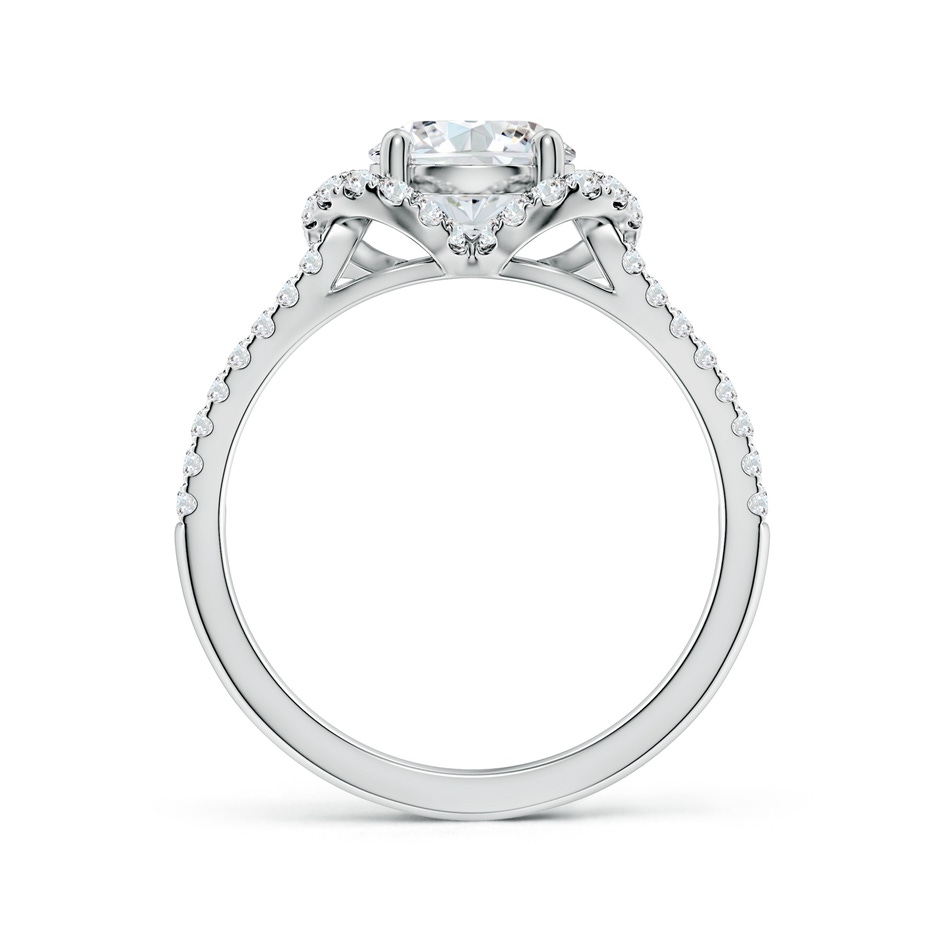 7mm FGVS Classic Round Lab-Grown Diamond Couture Engagement Ring in White Gold side 199