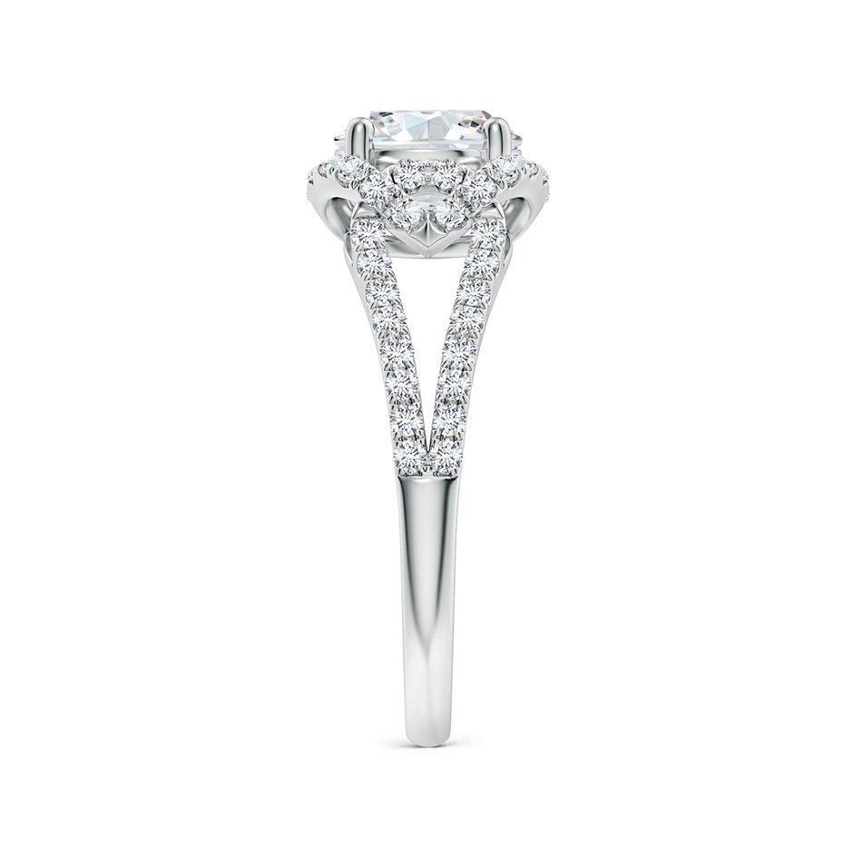 7mm FGVS Classic Round Lab-Grown Diamond Couture Engagement Ring in White Gold side 299