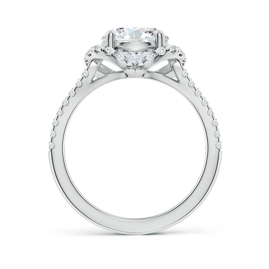 8mm FGVS Classic Round Lab-Grown Diamond Couture Engagement Ring in White Gold side 199