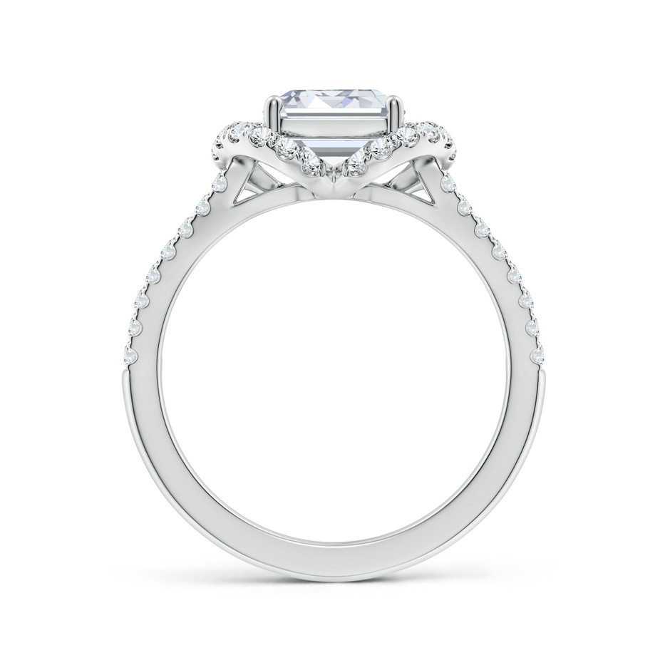 9x7mm FGVS Classic Emerald-Cut Lab-Grown Diamond Couture Engagement Ring in White Gold side 199