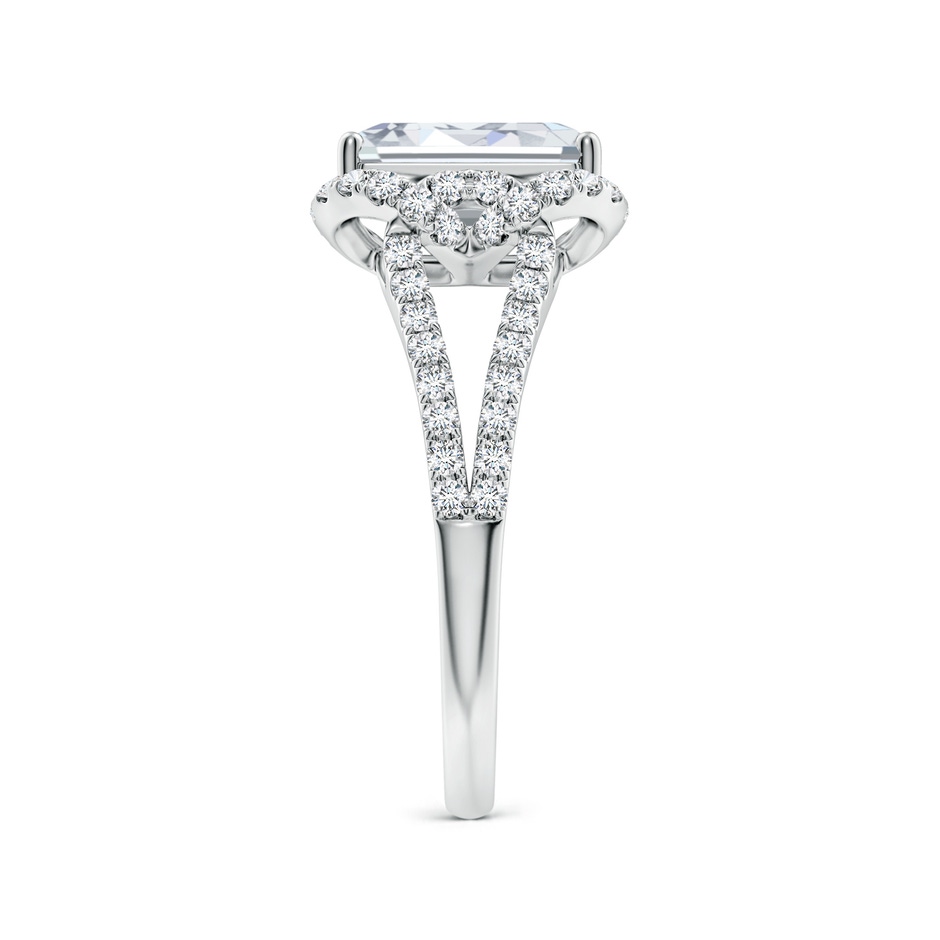 9x7mm FGVS Classic Emerald-Cut Lab-Grown Diamond Couture Engagement Ring in White Gold side 299