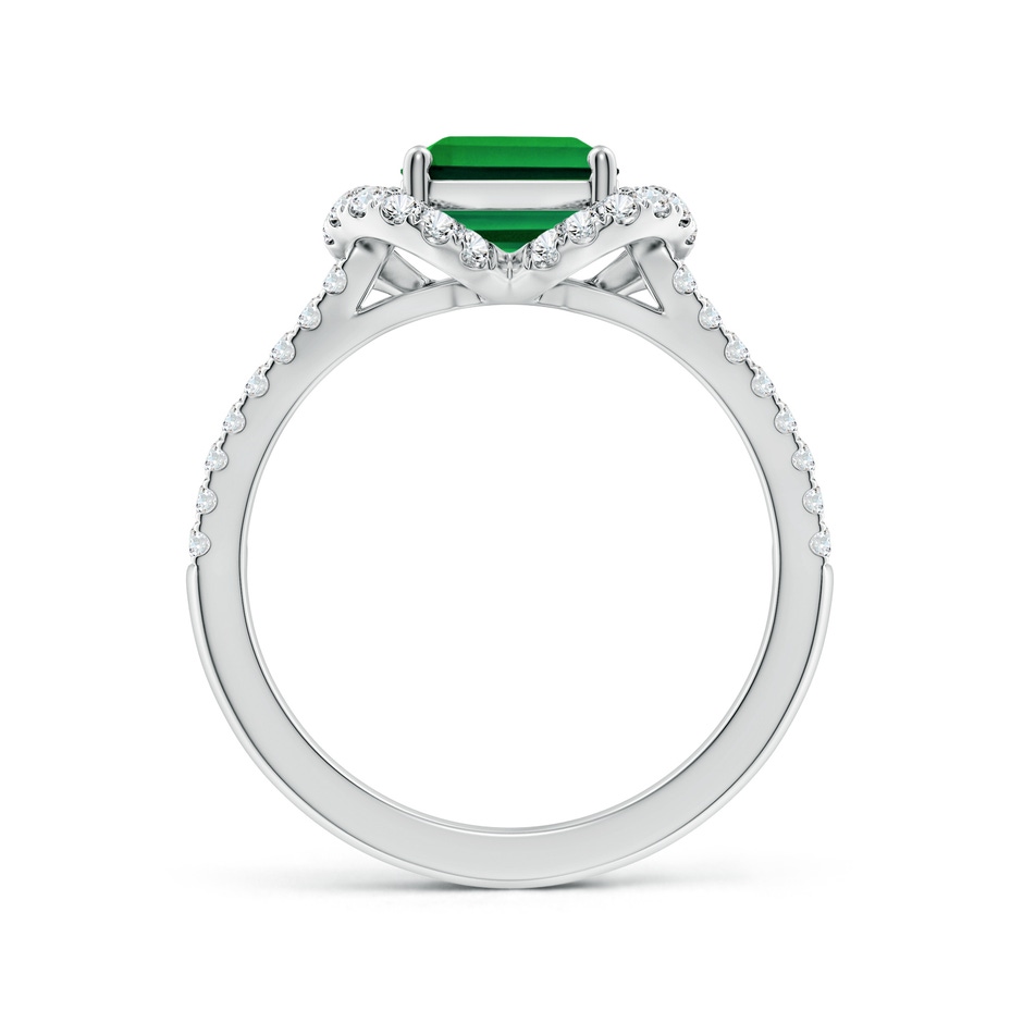 9x7mm Labgrown Classic Emerald-Cut Lab-Grown Emerald Couture Engagement Ring in White Gold side 199