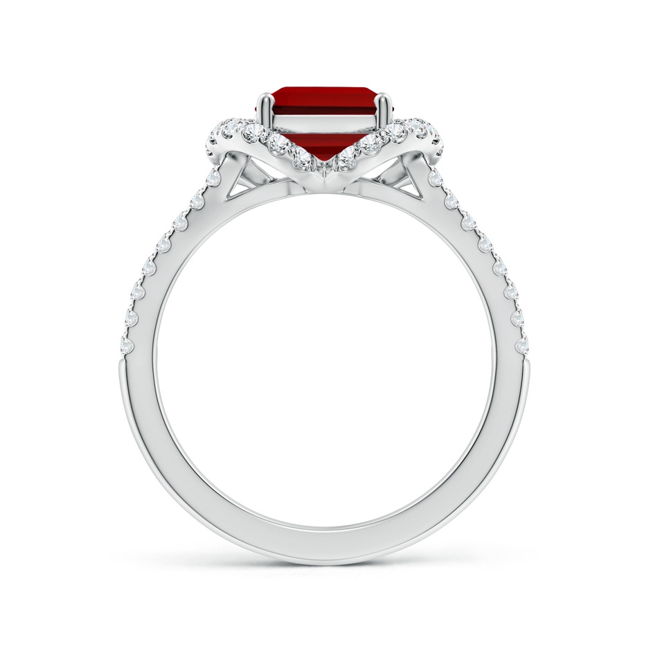 9x7mm Labgrown Classic Emerald-Cut Lab-Grown Ruby Couture Engagement Ring in White Gold side 199