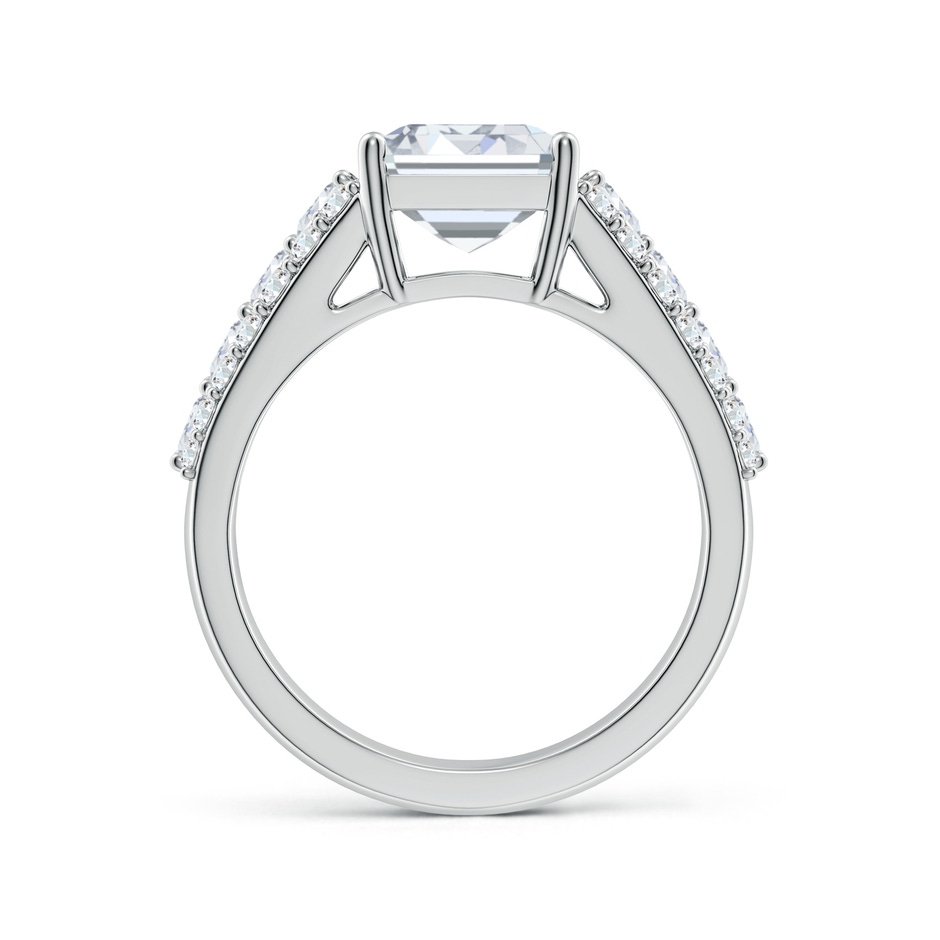 10x7mm FGVS Emerald-Cut Lab-Grown Diamond Broad Engagement Ring with Accents in P950 Platinum side 199