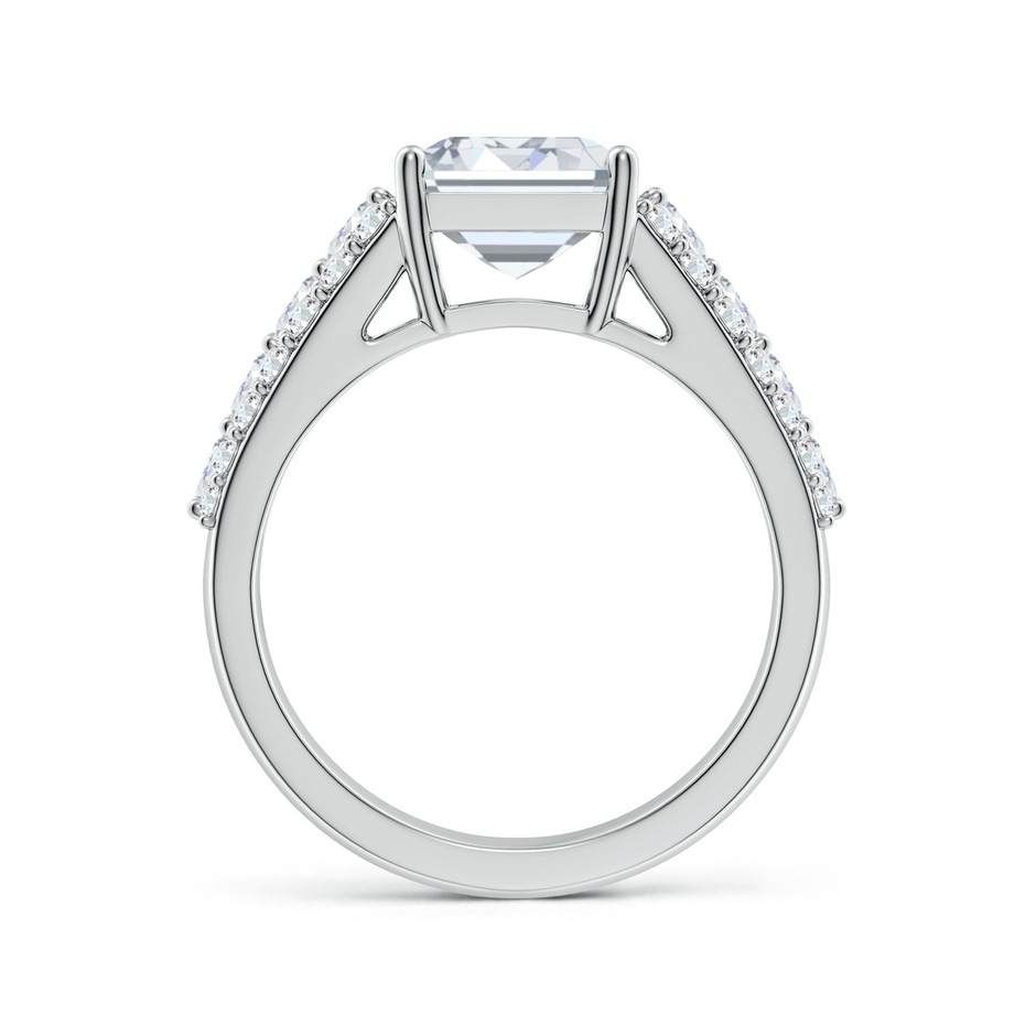 10x7mm FGVS Emerald-Cut Lab-Grown Diamond Broad Engagement Ring with Accents in White Gold side 199