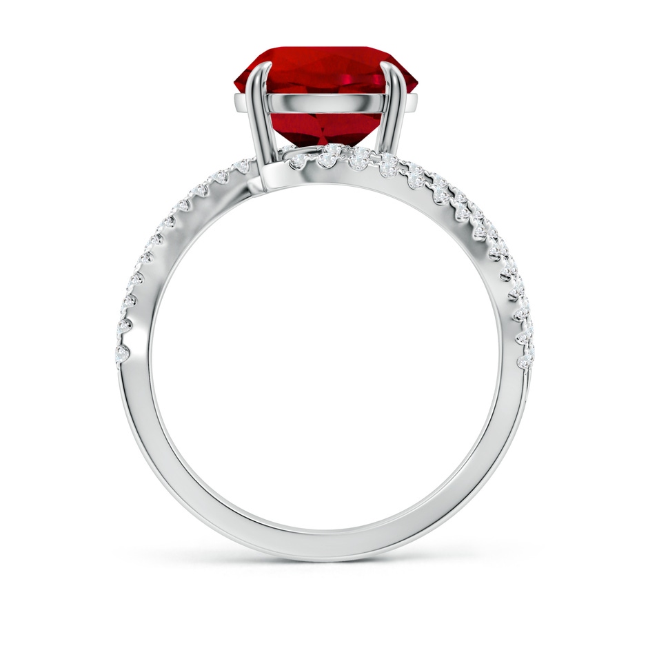 9mm Labgrown Round Lab-Grown Ruby Curved Bypass Shank Engagement Ring in White Gold side 199