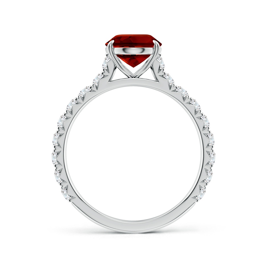 9x7mm Labgrown Oval Lab-Grown Ruby Two Tone Engagement Ring with Accents in White Gold side 199