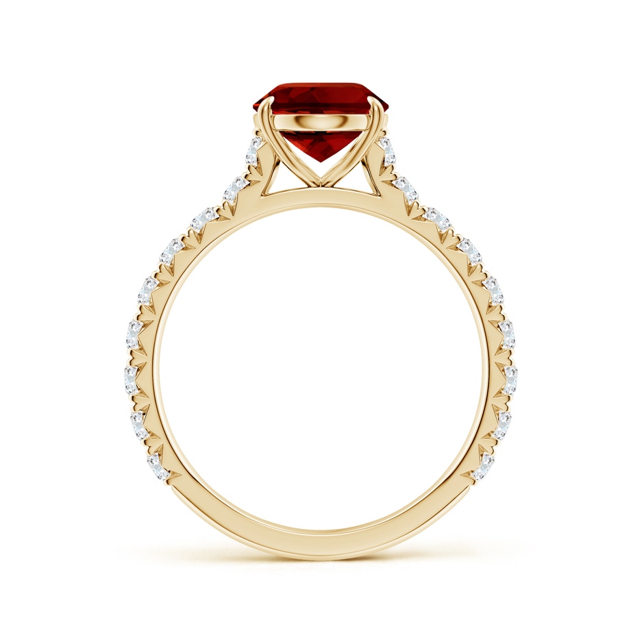 9x7mm Labgrown Oval Lab-Grown Ruby Two Tone Engagement Ring with Accents in Yellow Gold side 199