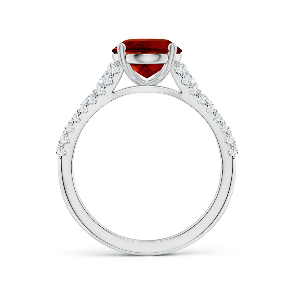 10x8mm Labgrown Classic Oval Lab-Grown Ruby Split Shank Engagement Ring with Accents in White Gold side 199