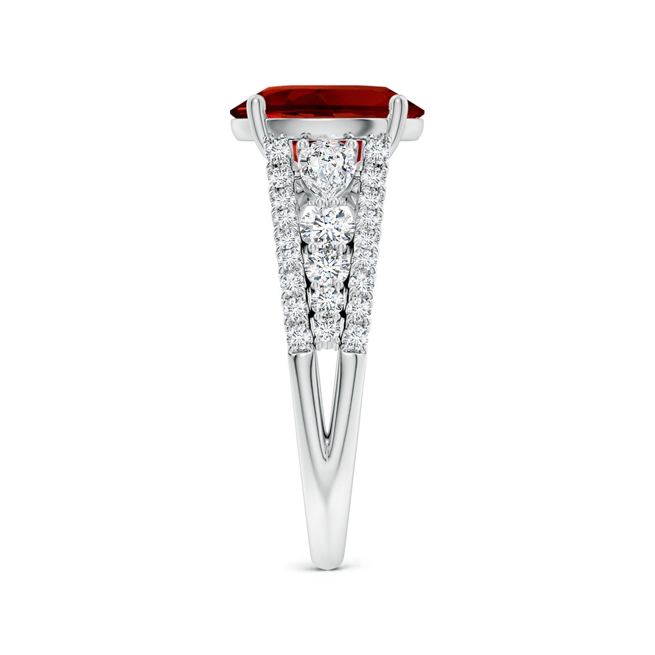 10x8mm Labgrown Classic Oval Lab-Grown Ruby Split Shank Engagement Ring with Accents in White Gold side 299