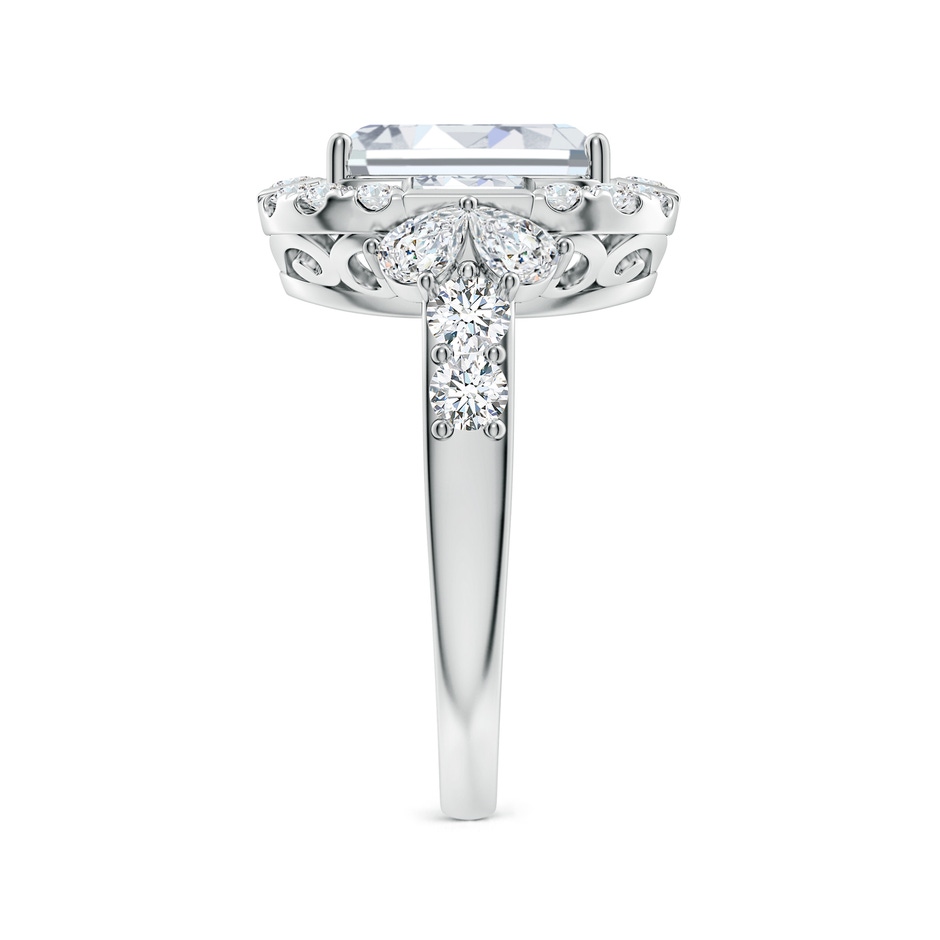 10x7mm FGVS Emerald-Cut Lab-Grown Diamond Unique Halo Engagement Ring with Accents in White Gold side 299