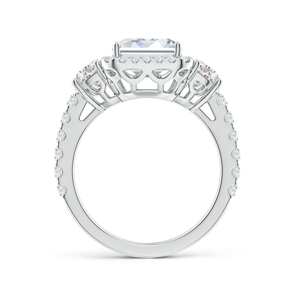 10x7mm FGVS Emerald-Cut and Half Moon Lab-Grown Diamond Halo Engagement Ring in White Gold side 199