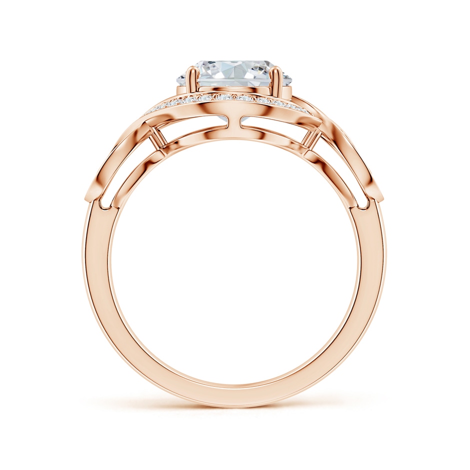 10x8mm FGVS Oval Lab-Grown Diamond Infinity Engagement Ring with Accents in Rose Gold side 199