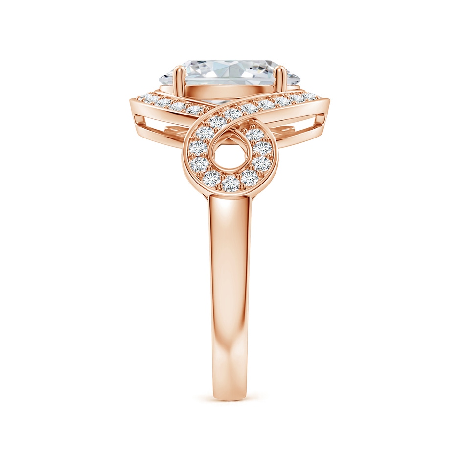 10x8mm FGVS Oval Lab-Grown Diamond Infinity Engagement Ring with Accents in Rose Gold side 299