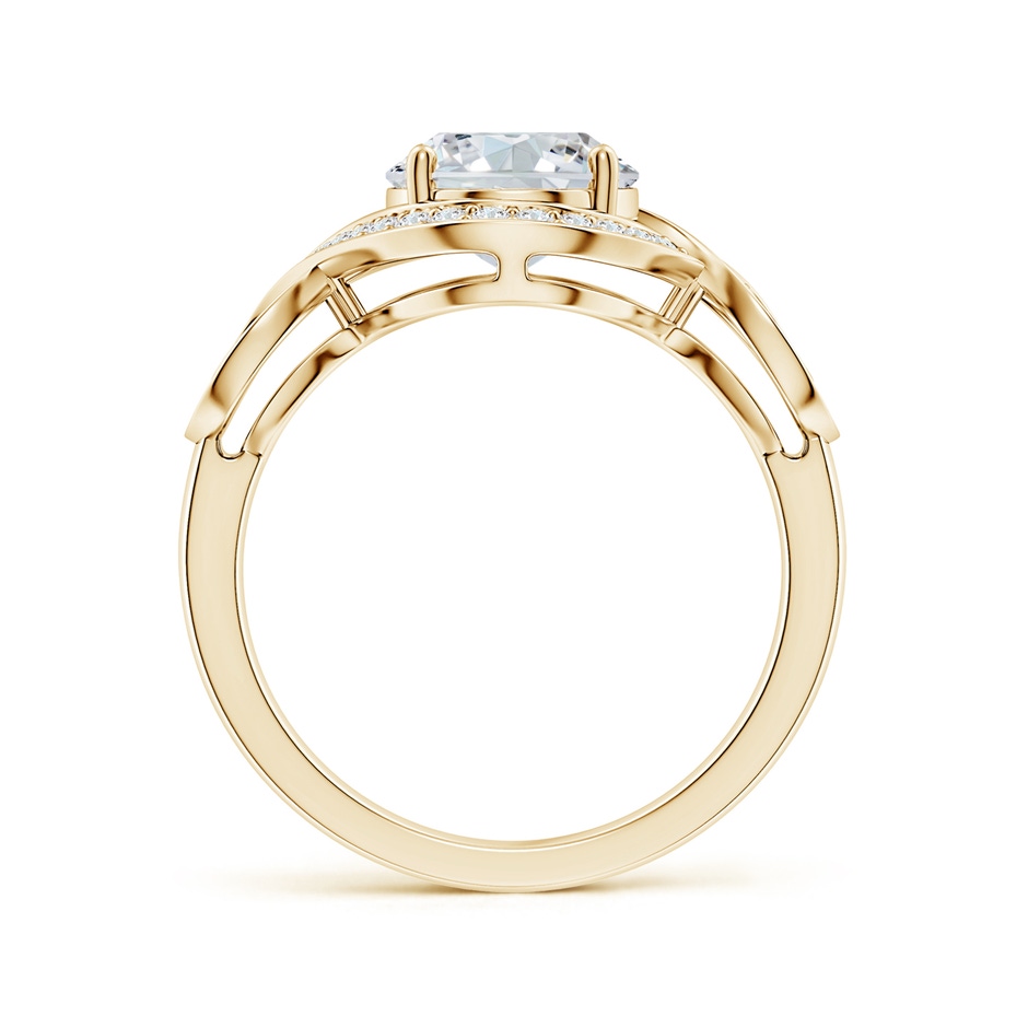 10x8mm FGVS Oval Lab-Grown Diamond Infinity Engagement Ring with Accents in Yellow Gold side 199