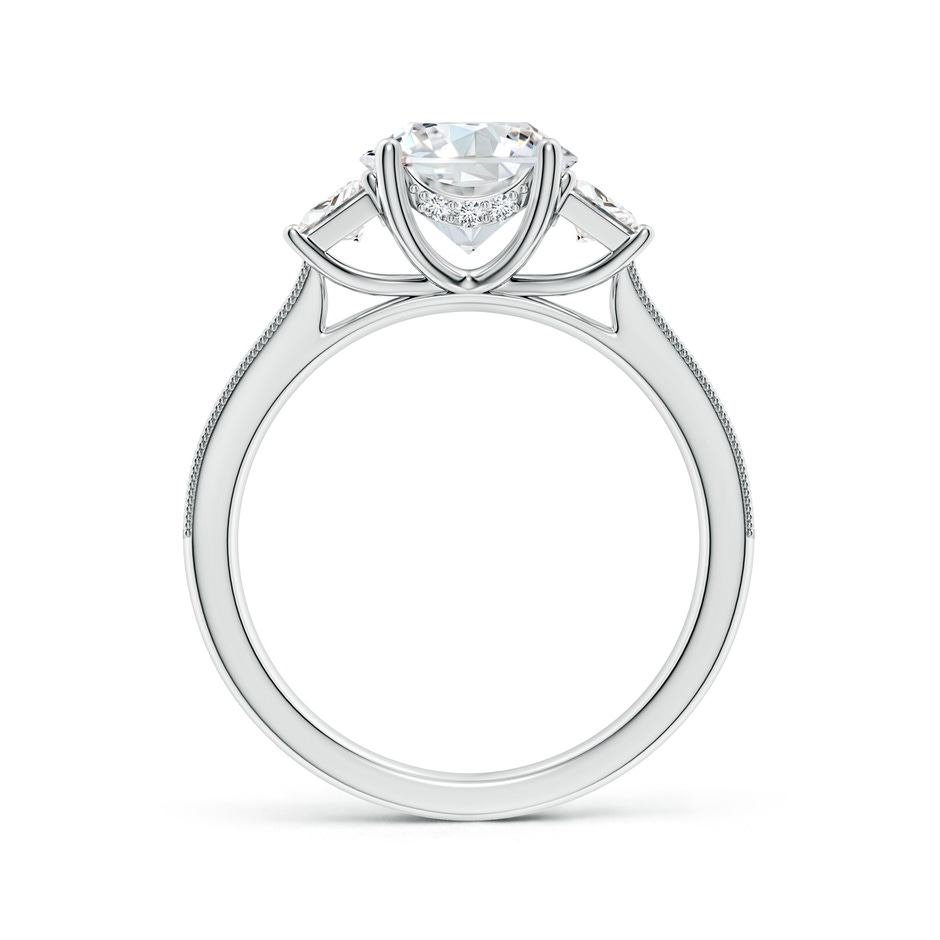 8.1mm FGVS Round and Trapezoid Lab-Grown Diamond Hidden Halo Engagement Ring in White Gold side 199