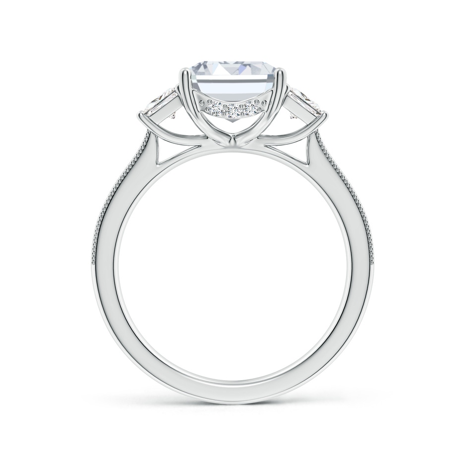 10x7mm FGVS Emerald-Cut and Trapezoid Lab-Grown Diamond Hidden Halo Engagement Ring in P950 Platinum side 199