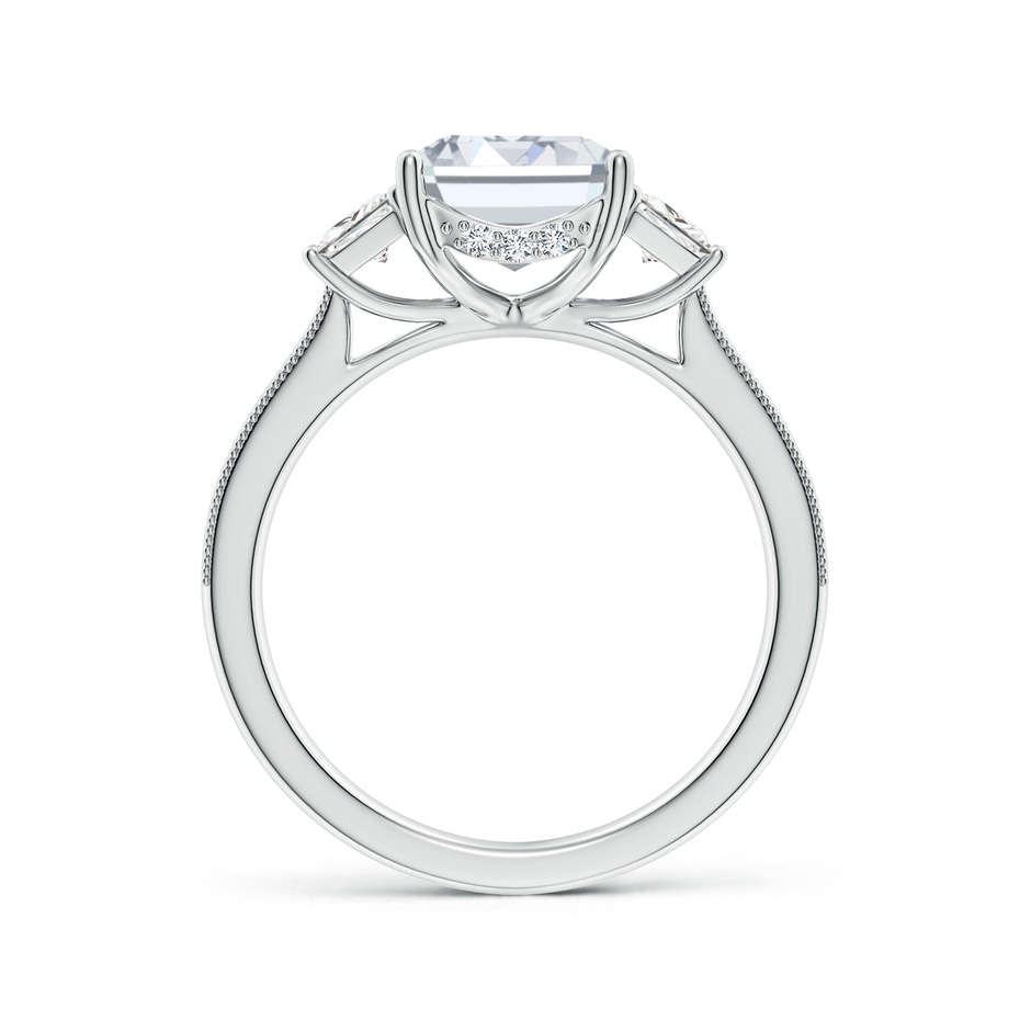 10x7mm FGVS Emerald-Cut and Trapezoid Lab-Grown Diamond Hidden Halo Engagement Ring in White Gold side 199