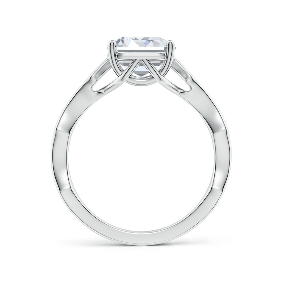 10x7mm FGVS Emerald-Cut Lab-Grown Diamond Wavy Shank Engagement Ring with Accents in White Gold side 199