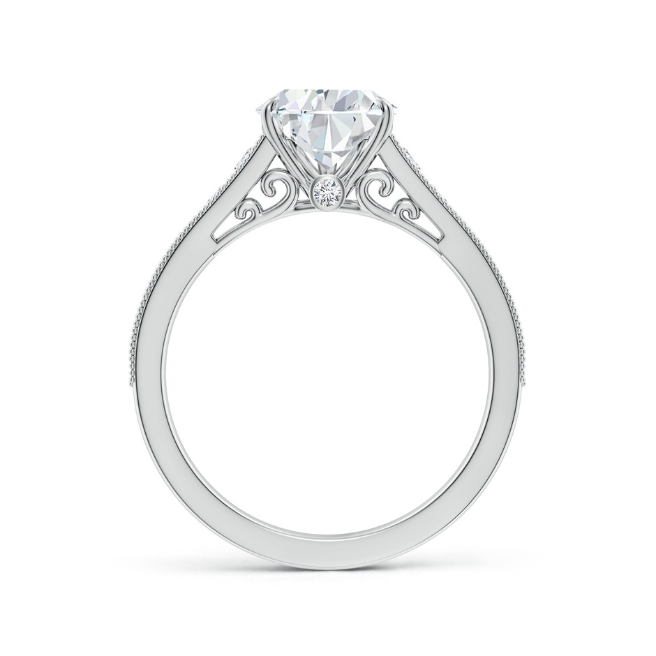 11x7mm FGVS Vintage Inspired Pear-Shaped Lab-Grown Diamond Engagement Ring with Milgrain in White Gold side 199