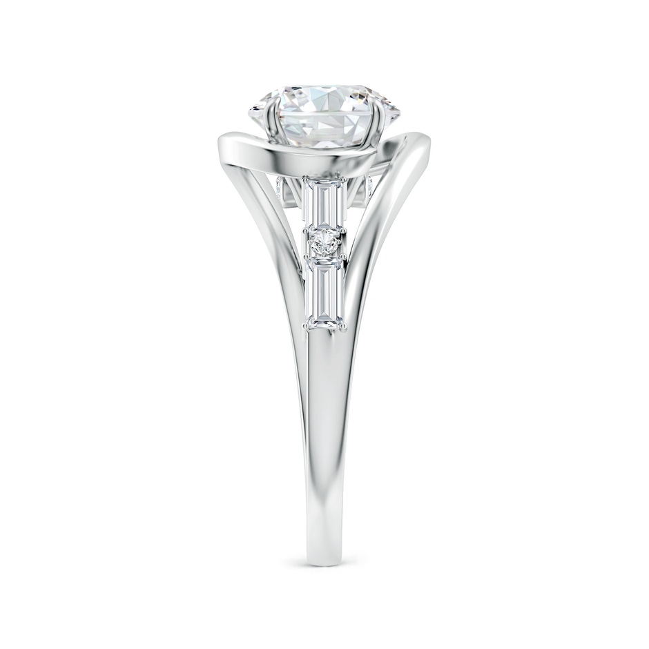 8.1mm FGVS Vintage Inspired Round Lab-Grown Diamond Bypass Shank Engagement Ring in White Gold side 299