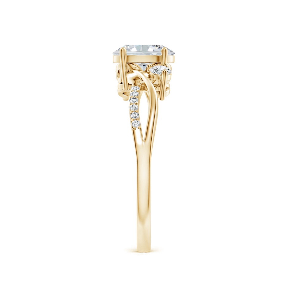 7x5mm FGVS Nature Inspired Oval Lab-Grown Diamond Twisted Vine Engagement Ring in 10K Yellow Gold side 299