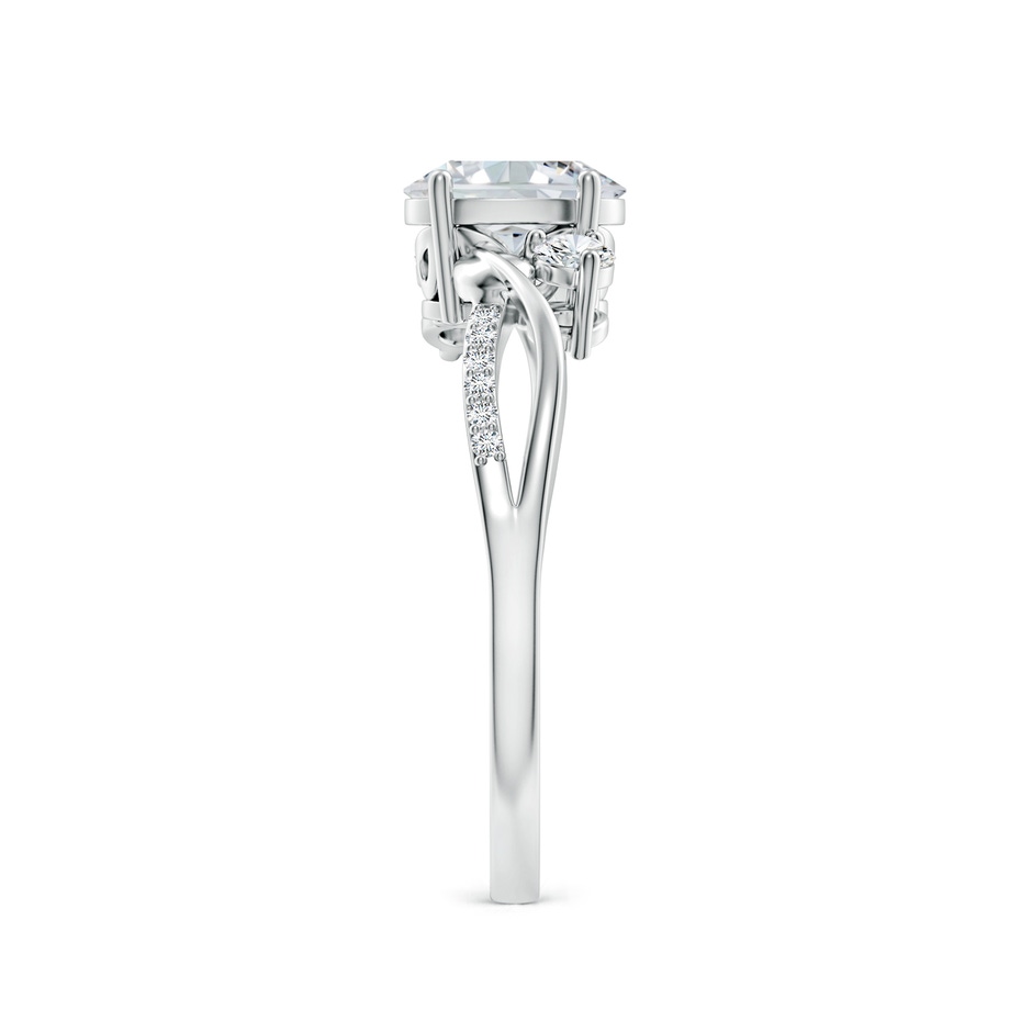 7x5mm FGVS Nature Inspired Oval Lab-Grown Diamond Twisted Vine Engagement Ring in P950 Platinum side 299