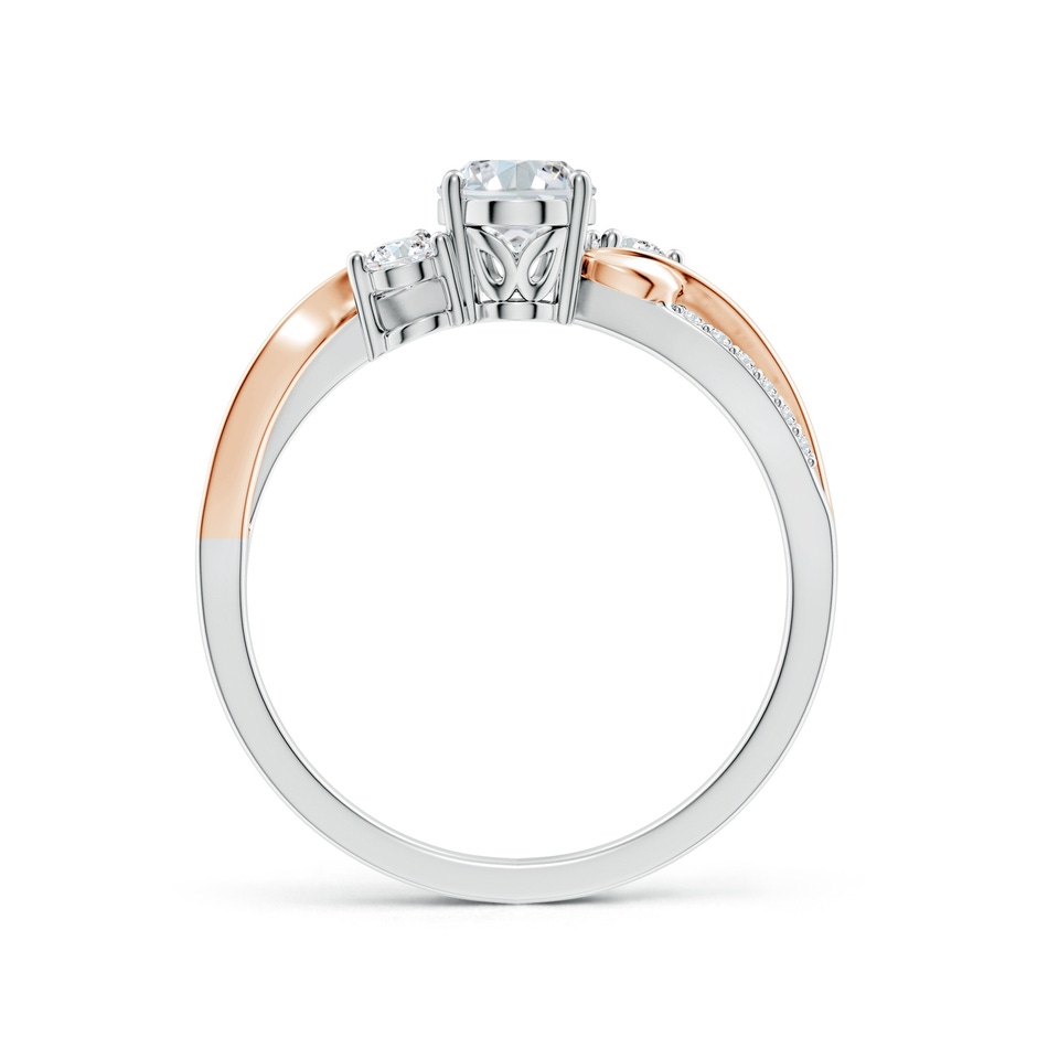 7x5mm FGVS Nature Inspired Oval Lab-Grown Diamond Twisted Vine Engagement Ring in White Gold Rose Gold side 199