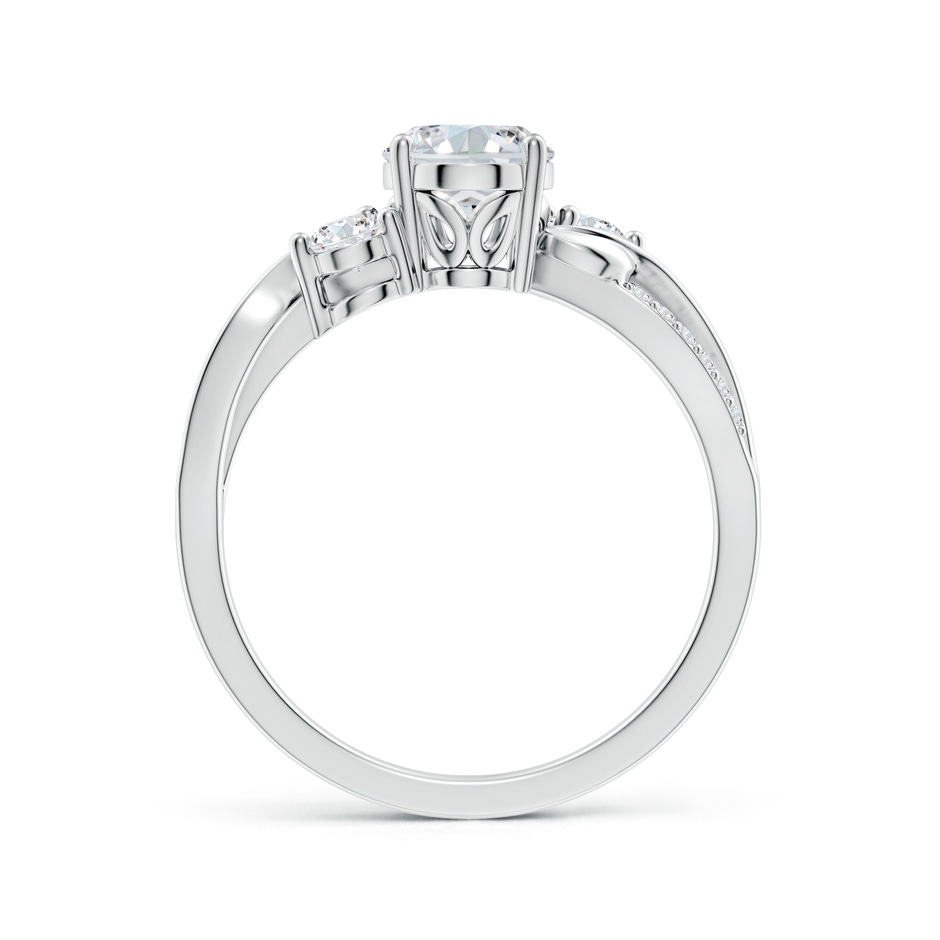 8x6mm FGVS Nature Inspired Oval Lab-Grown Diamond Twisted Vine Engagement Ring in White Gold side 199