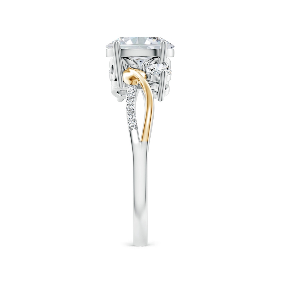 8x6mm FGVS Nature Inspired Oval Lab-Grown Diamond Twisted Vine Engagement Ring in White Gold Yellow Gold side 299
