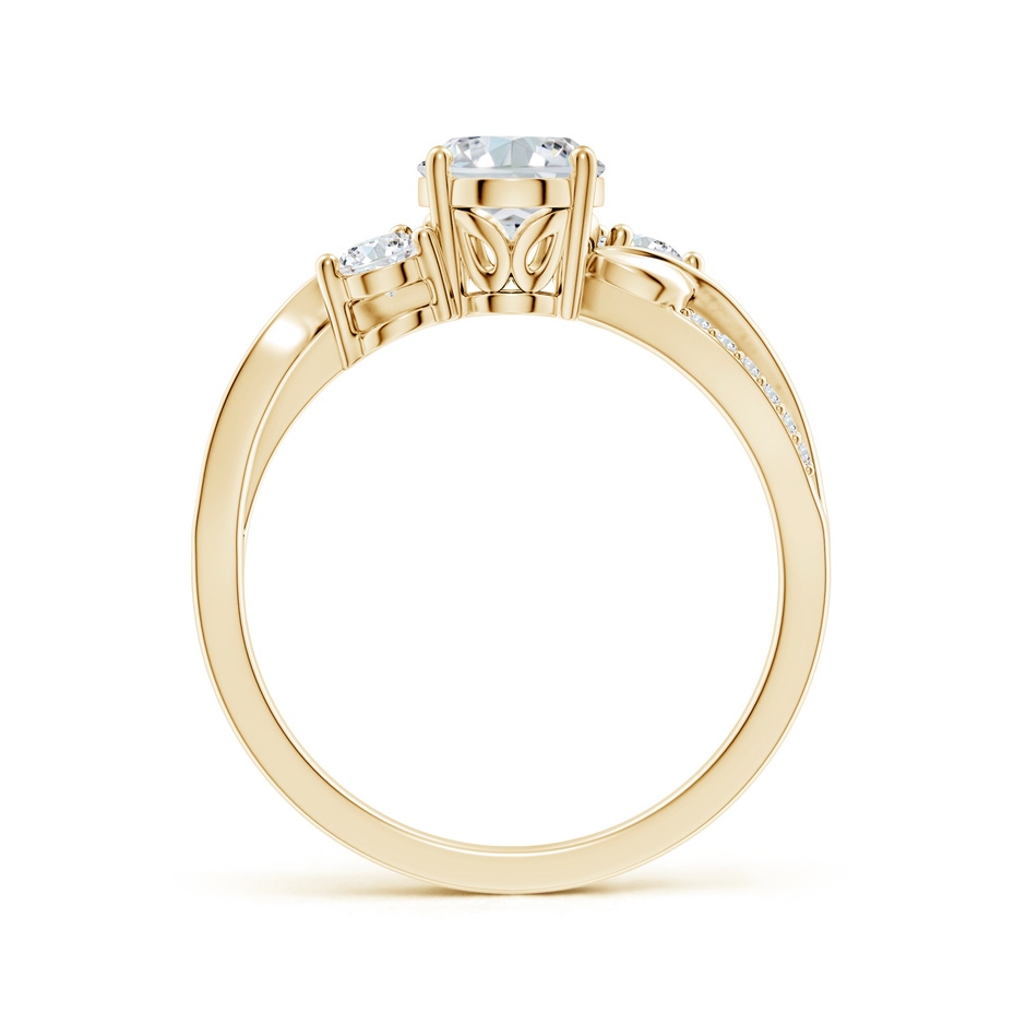 8x6mm FGVS Nature Inspired Oval Lab-Grown Diamond Twisted Vine Engagement Ring in Yellow Gold side 199