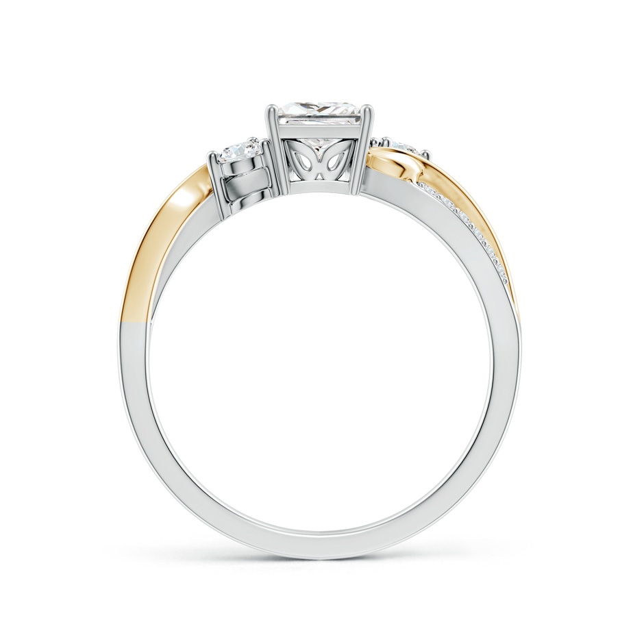 5mm FGVS Nature Inspired Princess-Cut Lab-Grown Diamond Twisted Vine Engagement Ring in 18K White Gold 18K Yellow Gold side 199