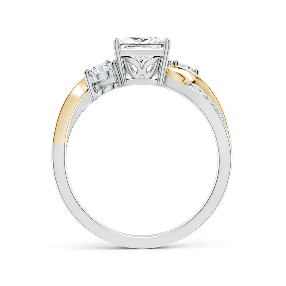 6.2mm FGVS Nature Inspired Princess-Cut Lab-Grown Diamond Twisted Vine Engagement Ring in 10K White Gold 10K Yellow Gold side 199