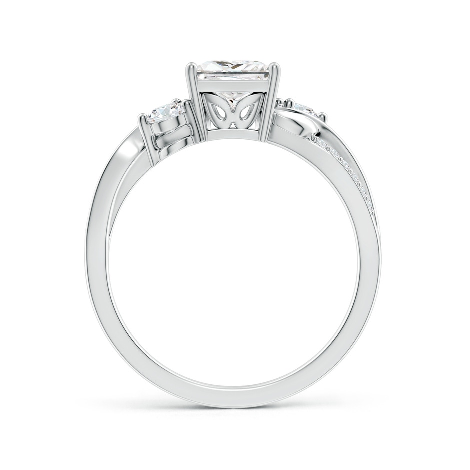 6.2mm FGVS Nature Inspired Princess-Cut Lab-Grown Diamond Twisted Vine Engagement Ring in P950 Platinum side 199