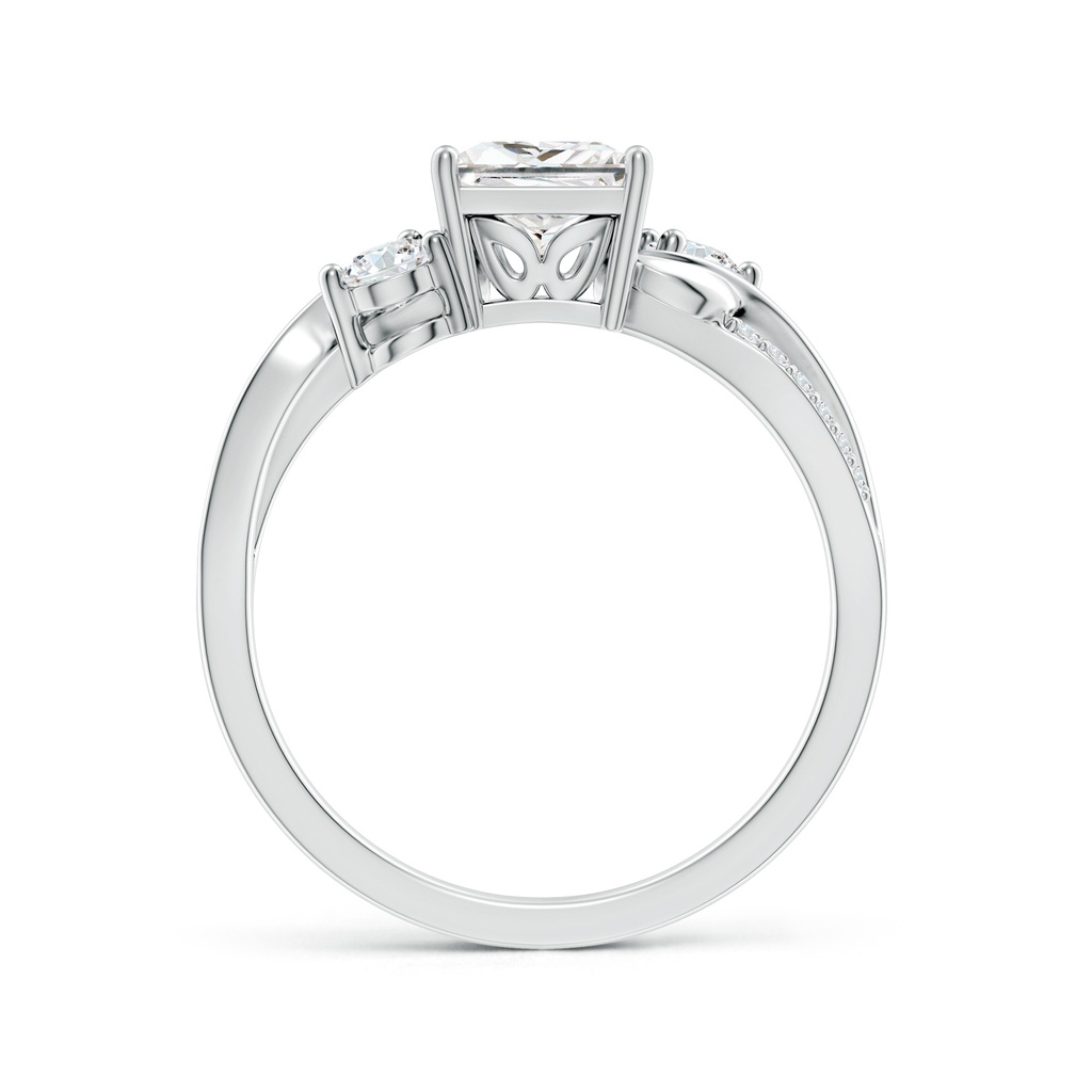 6.2mm FGVS Nature Inspired Princess-Cut Lab-Grown Diamond Twisted Vine Engagement Ring in White Gold - side 199