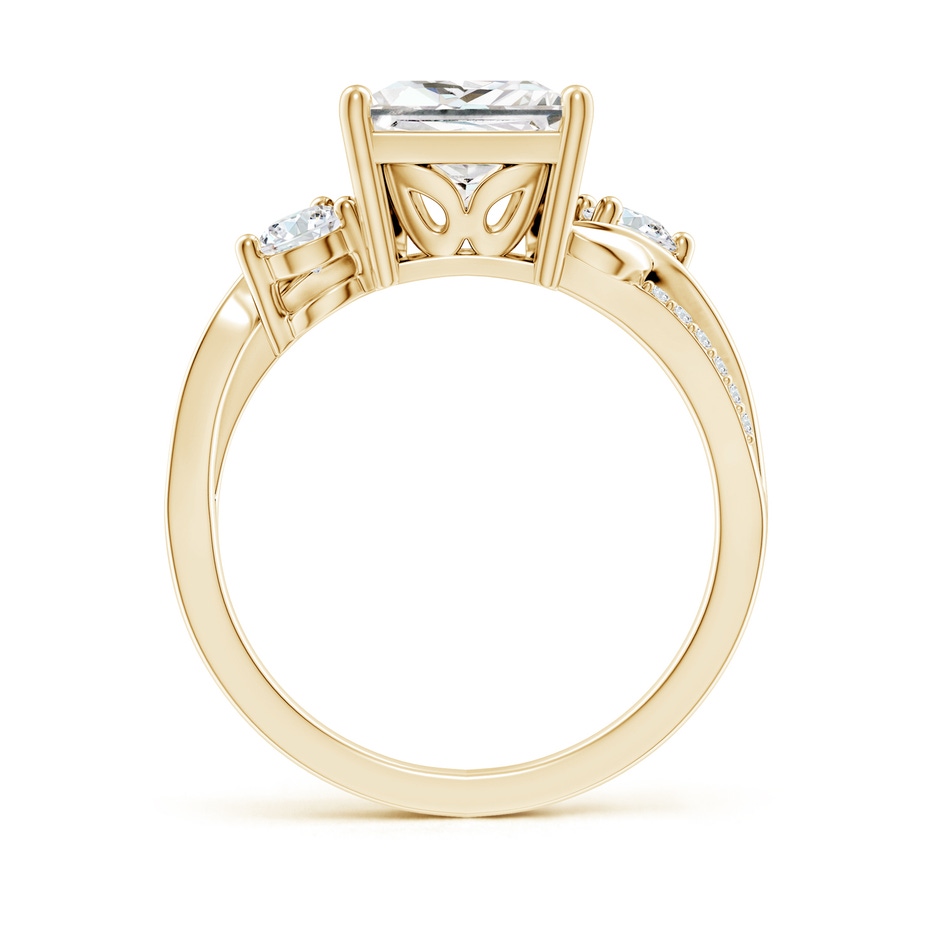 7.9mm FGVS Nature Inspired Princess-Cut Lab-Grown Diamond Twisted Vine Engagement Ring in 18K Yellow Gold side 199