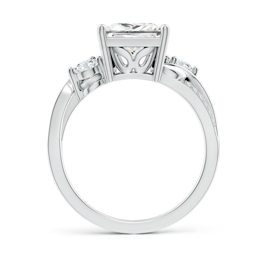7.9mm FGVS Nature Inspired Princess-Cut Lab-Grown Diamond Twisted Vine Engagement Ring in White Gold side 199