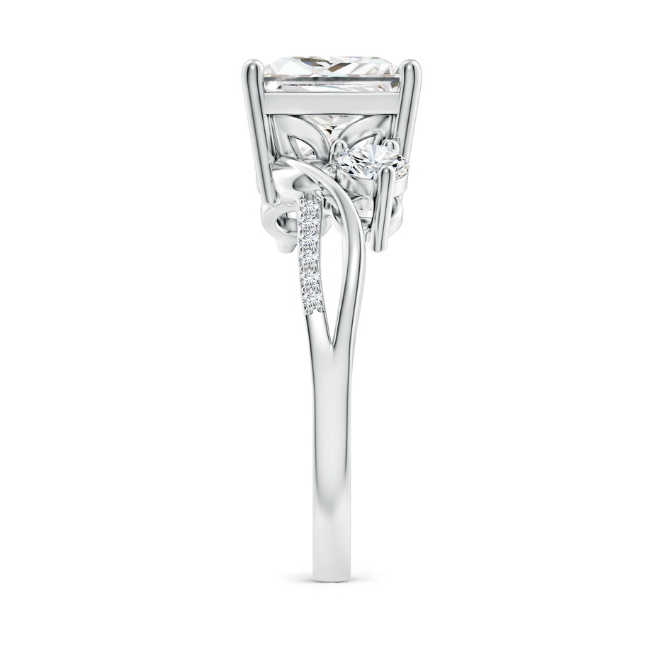 7.9mm FGVS Nature Inspired Princess-Cut Lab-Grown Diamond Twisted Vine Engagement Ring in White Gold side 299
