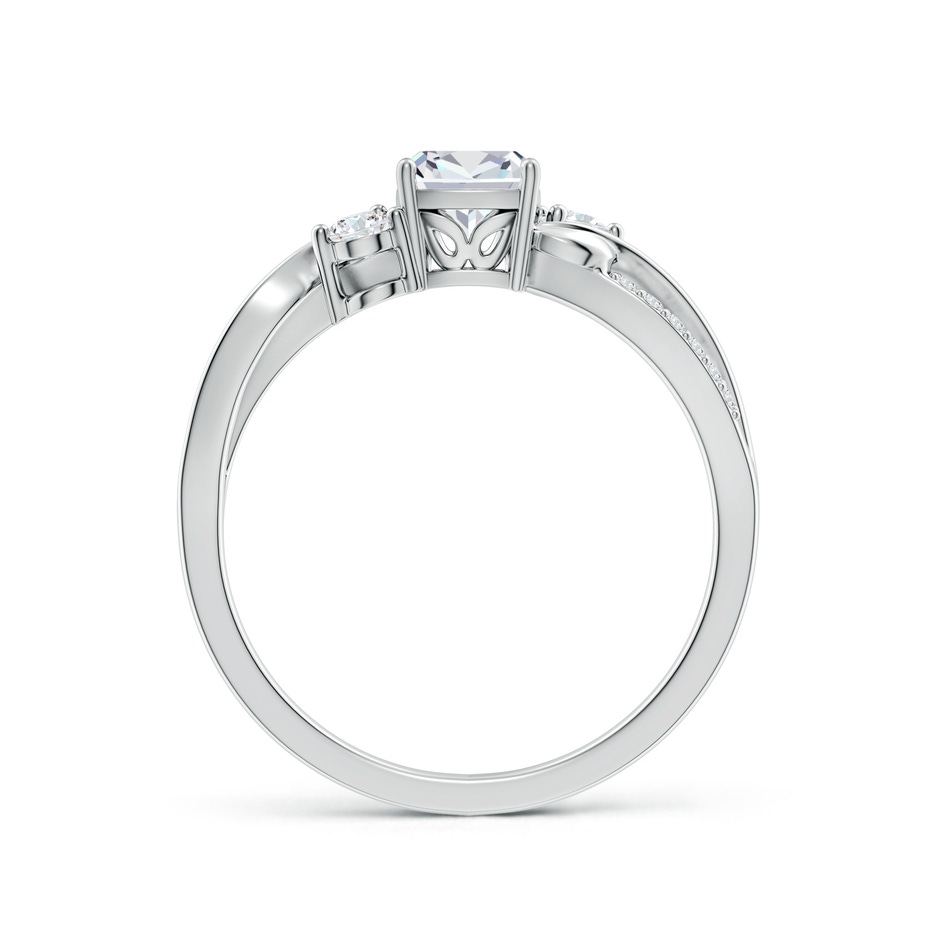 5mm FGVS Nature Inspired Cushion Lab-Grown Diamond Twisted Vine Engagement Ring in White Gold side 199