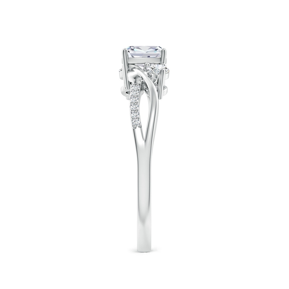 5mm FGVS Nature Inspired Cushion Lab-Grown Diamond Twisted Vine Engagement Ring in White Gold side 299