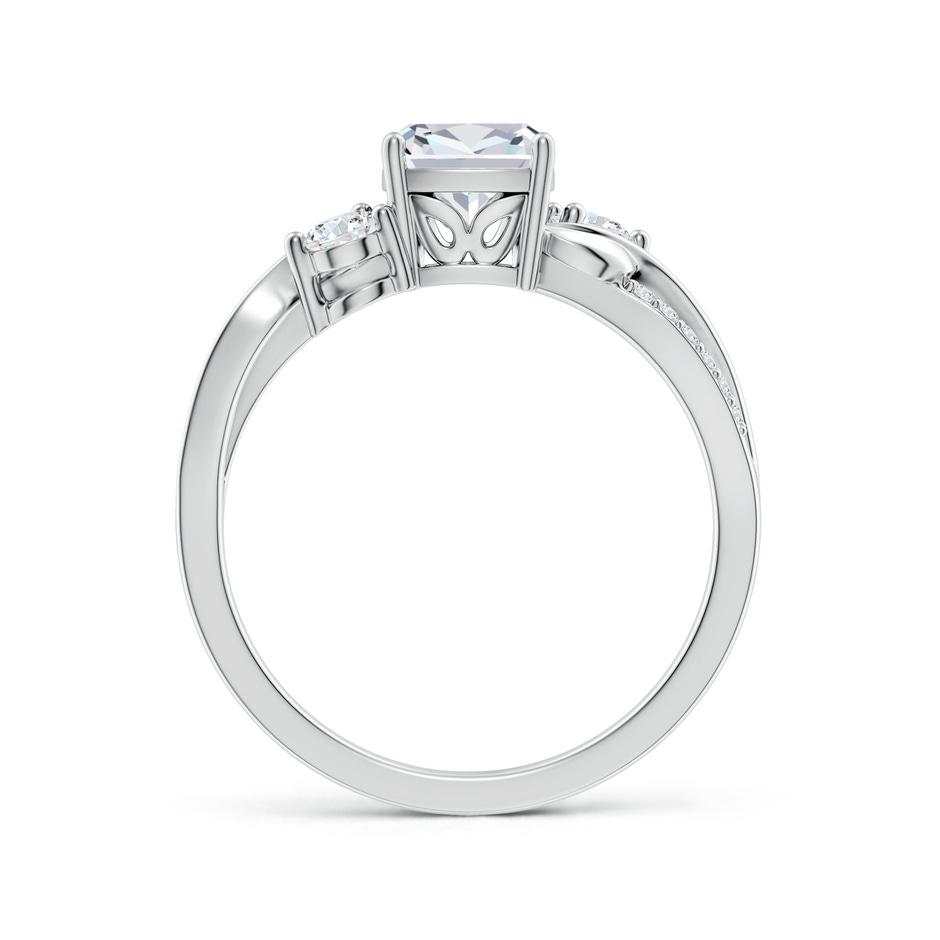 6mm FGVS Nature Inspired Cushion Lab-Grown Diamond Twisted Vine Engagement Ring in 18K White Gold side 199