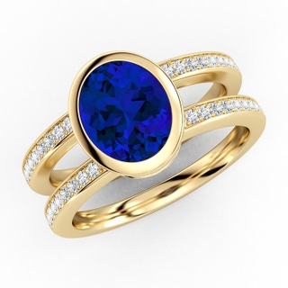 Oval Lab-Grown Lab Grown Blue Sapphire