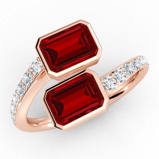 Emerald Cut Lab-Grown Lab Grown Ruby