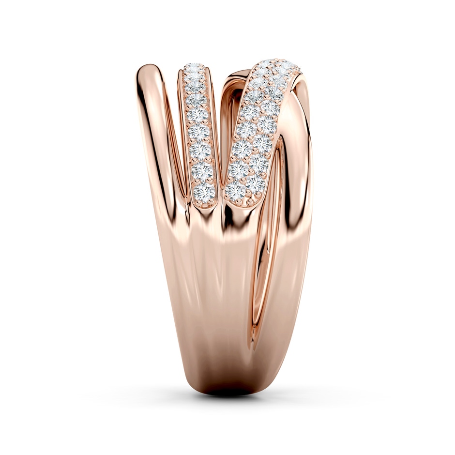 1.2mm FGVS Pave-Set Lab-Grown Diamond Multi-Row Ring in Rose Gold side 299