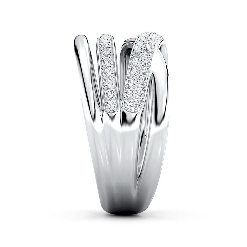 1.2mm FGVS Pave-Set Lab-Grown Diamond Multi-Row Ring in White Gold side 299
