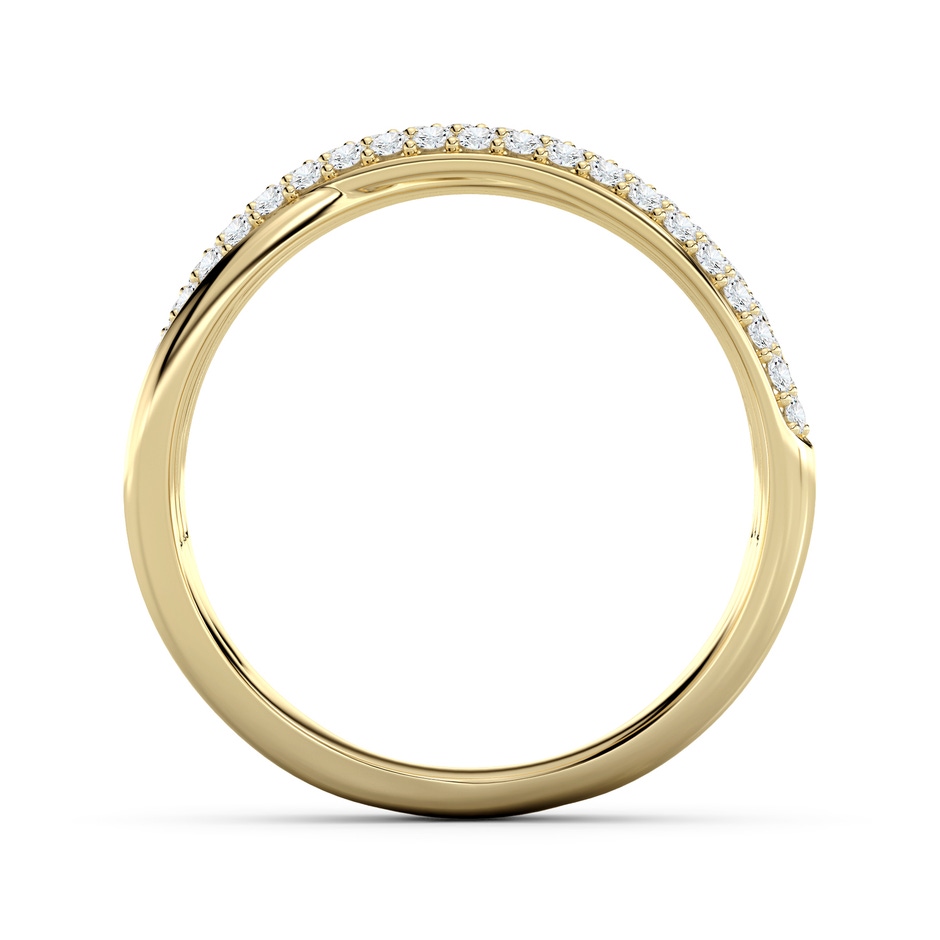 1.2mm FGVS Pave-Set Lab-Grown Diamond Multi-Row Ring in Yellow Gold side 199