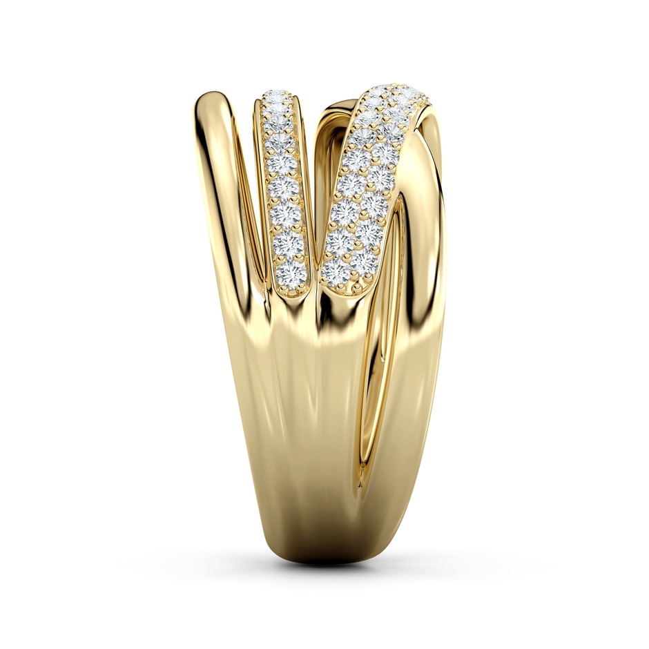 1.2mm FGVS Pave-Set Lab-Grown Diamond Multi-Row Ring in Yellow Gold side 299